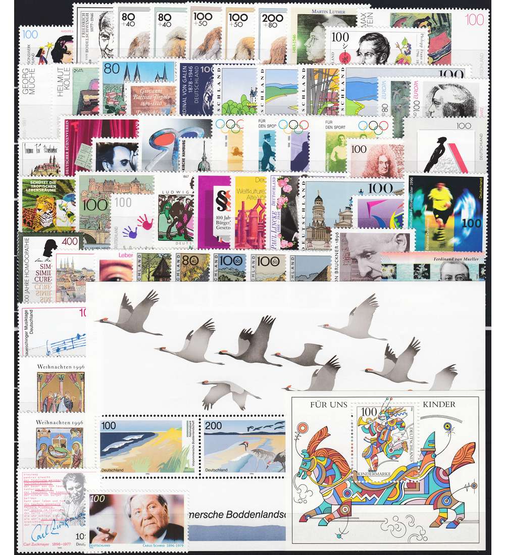 BRD Bund Jahrgang 1996 postfrisch ** komplett