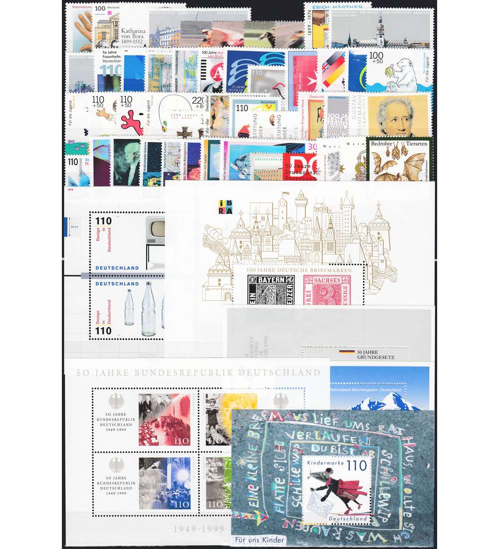 BRD Bund Jahrgang 1999 postfrisch ** komplett