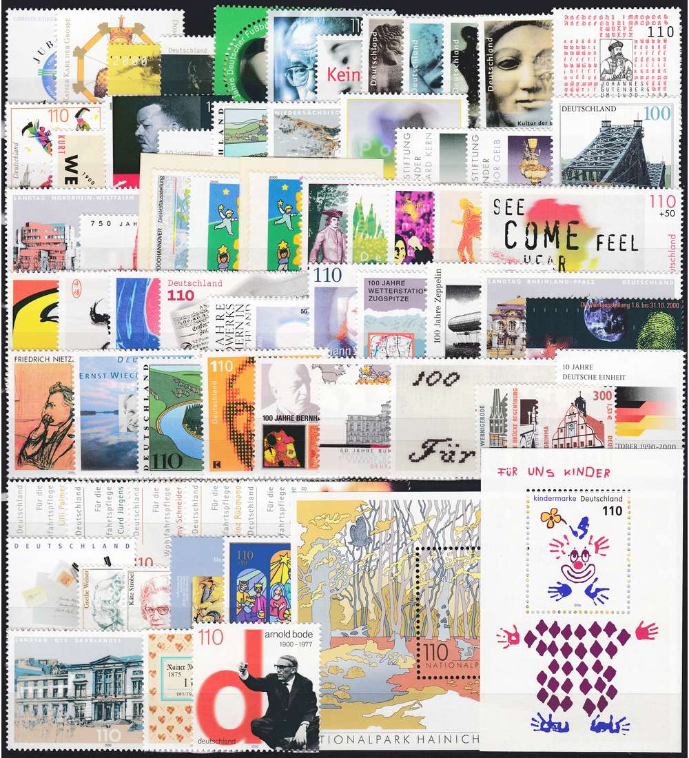 BRD Bund Jahrgang 2000 postfrisch ** MNH komplett