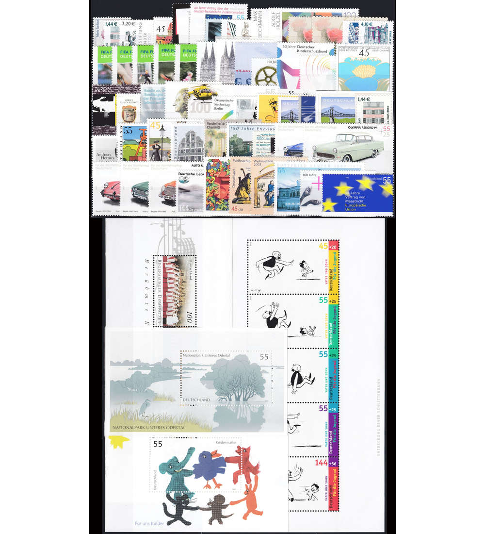BRD Bund Jahrgang 2003 postfrisch ** MNH komplett