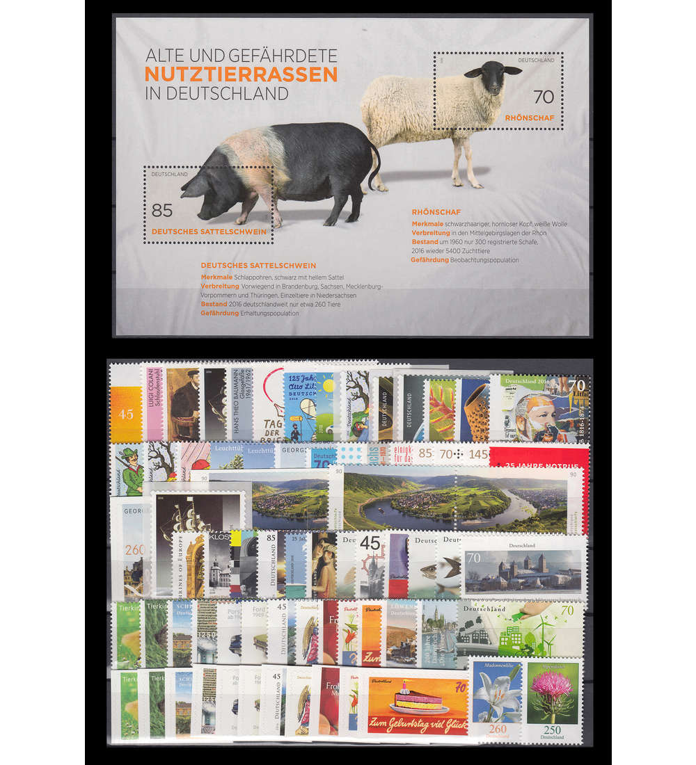 BRD Bund Jahrgang 2016 postfrisch ** MNH komplett