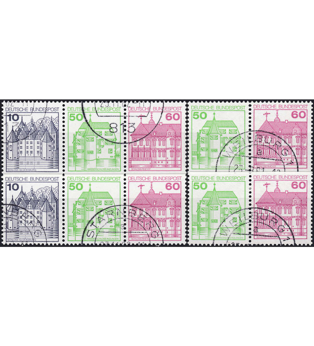 Berlin-Zusammendrucke W75-W78 Burgen und Schlsser 1980 II gestempelt