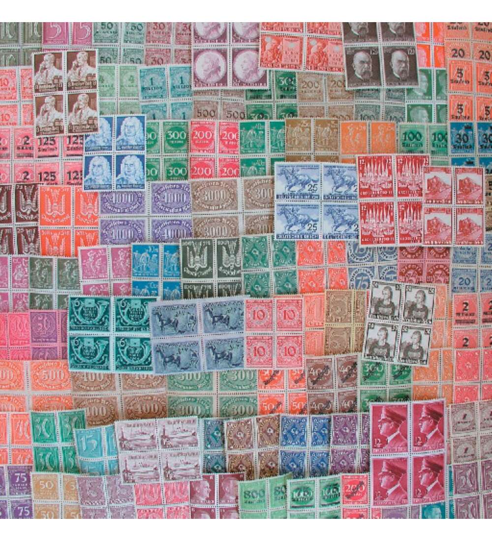 DEUTSCHES REICH - POSTFRISCHE ** VIERERBLCKE - 100 VERSCHIEDENE