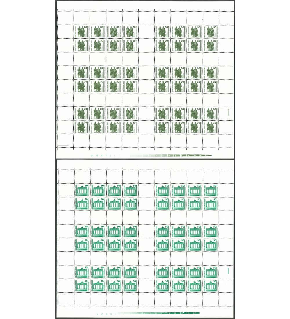 DDR-Markenheftchenbogen postfrisch ** Deutsche Post