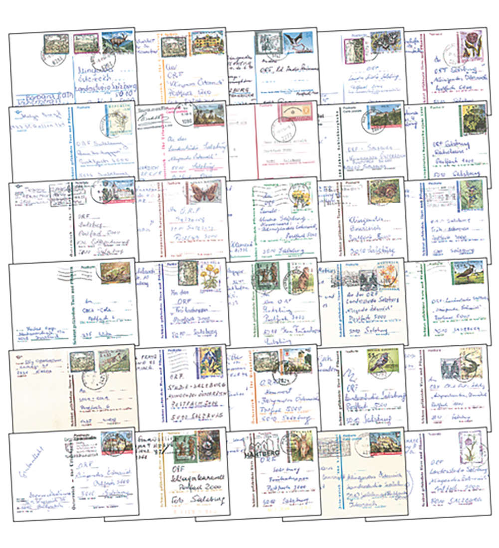 sterreich-Ganzsachen 30 verschiedene