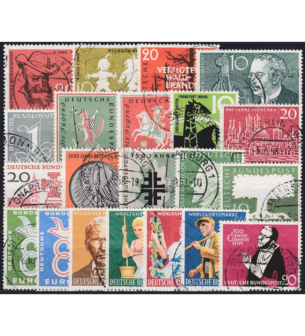 BRD Bund Jahrgang 1958 gestempelt komplett