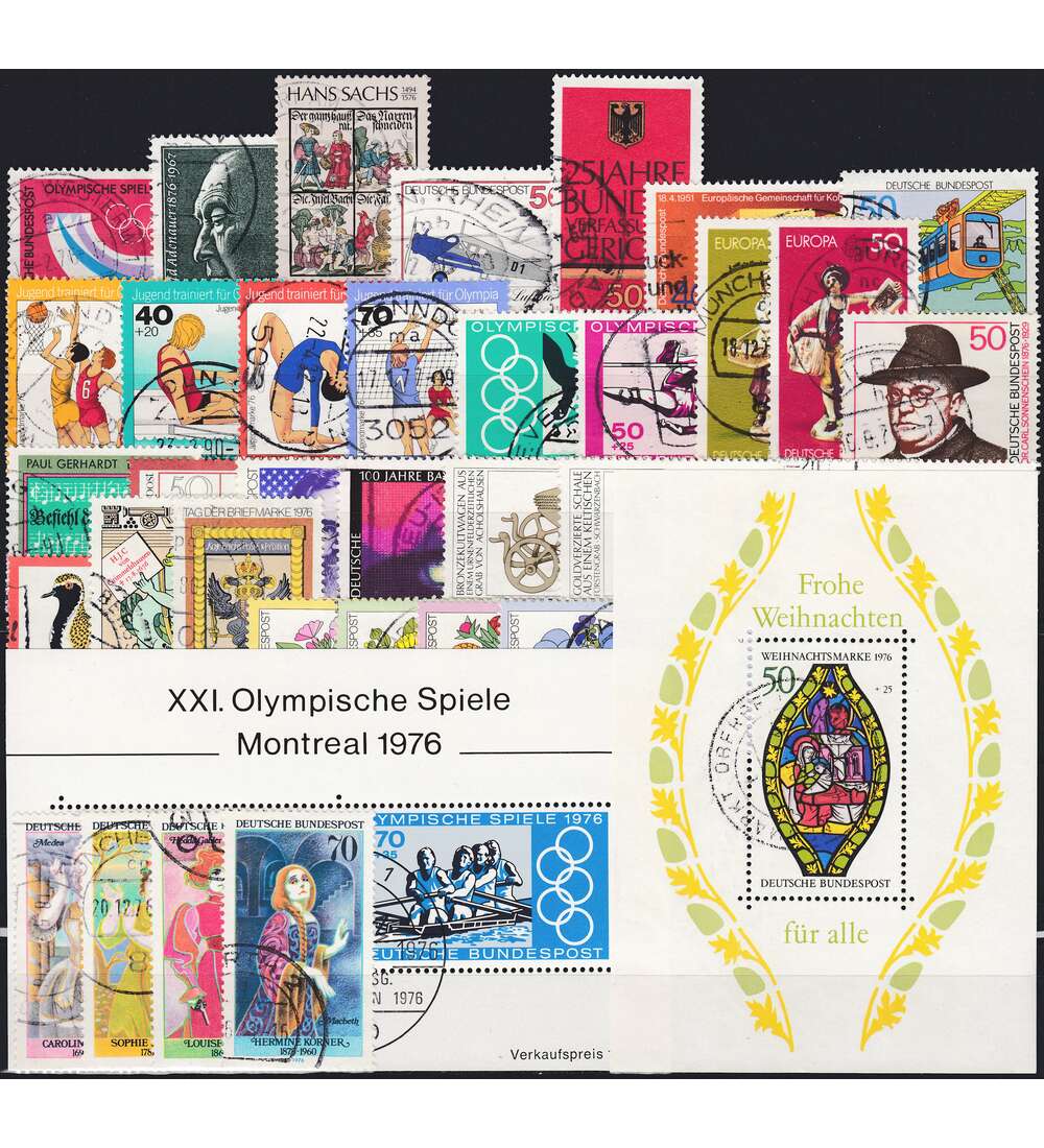 BRD Bund Jahrgang 1976 gestempelt komplett