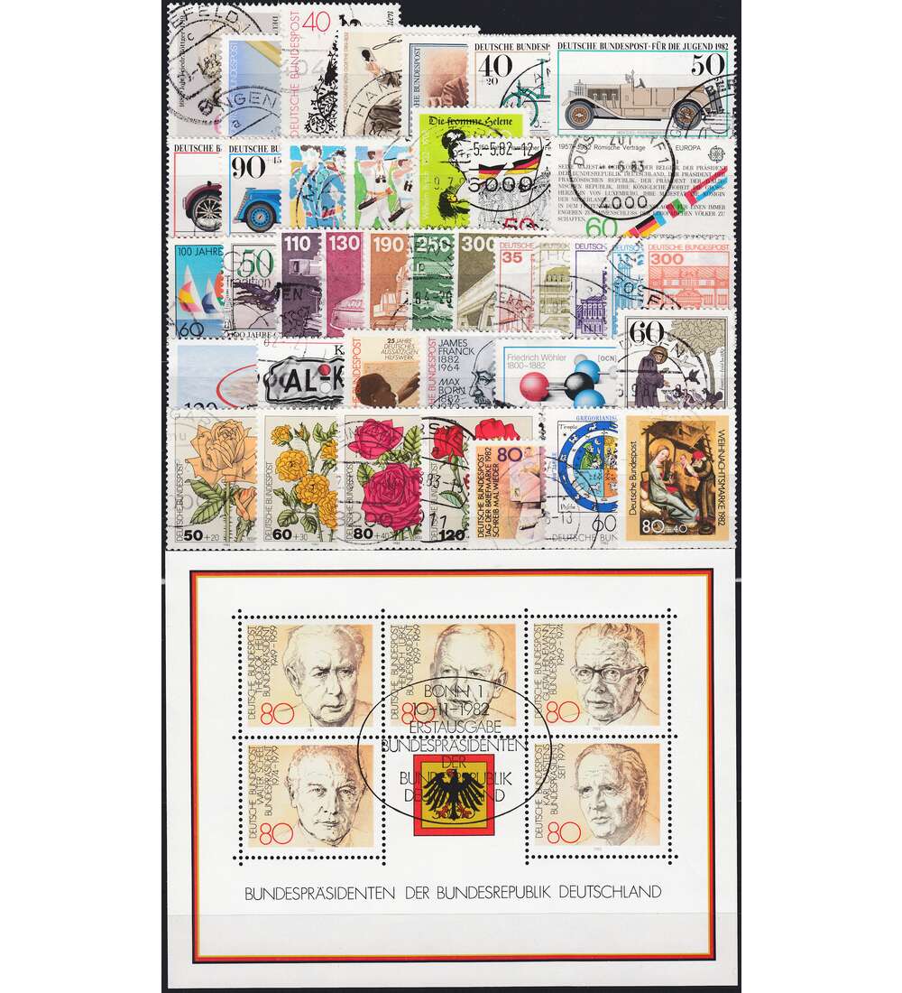 BRD Bund Jahrgang 1982 gestempelt komplett