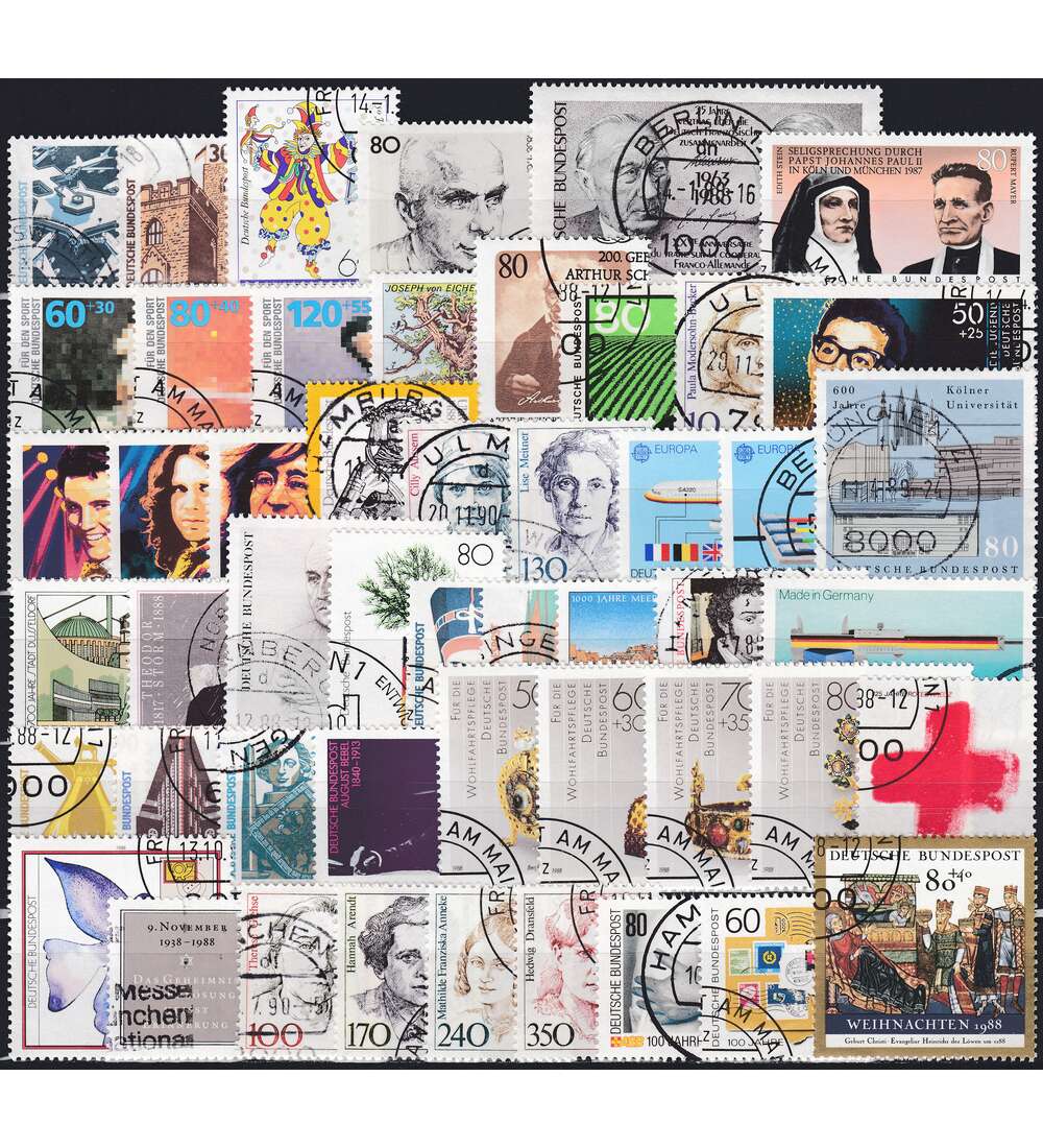 BRD Bund  Jahrgang 1988 gestempelt Bund&nbsp;komplett