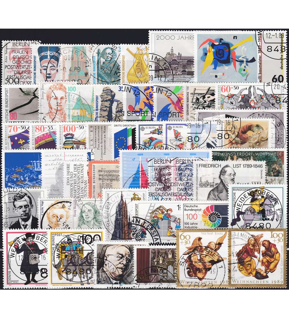BRD Bund  Jahrgang 1989 gestempelt Bund&nbsp;komplett