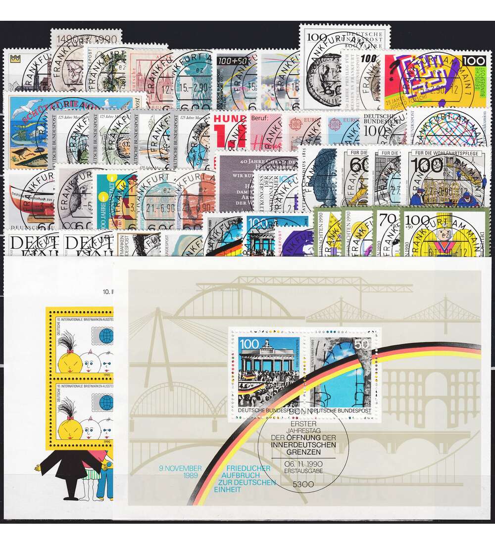 BRD Bund  Jahrgang 1990 gestempelt Bund&nbsp;komplett