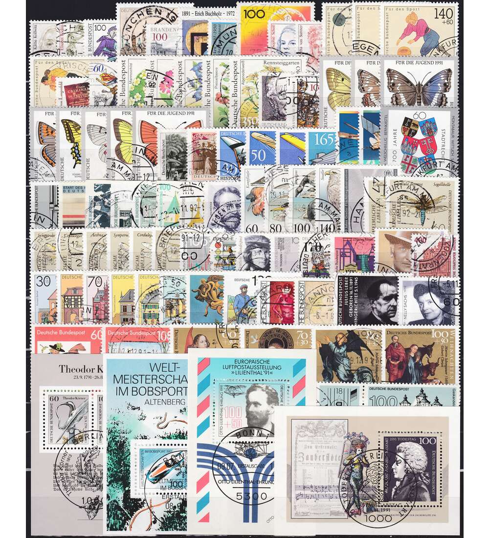 BRD Bund  Jahrgang 1991 gestempelt Bund&nbsp;komplett