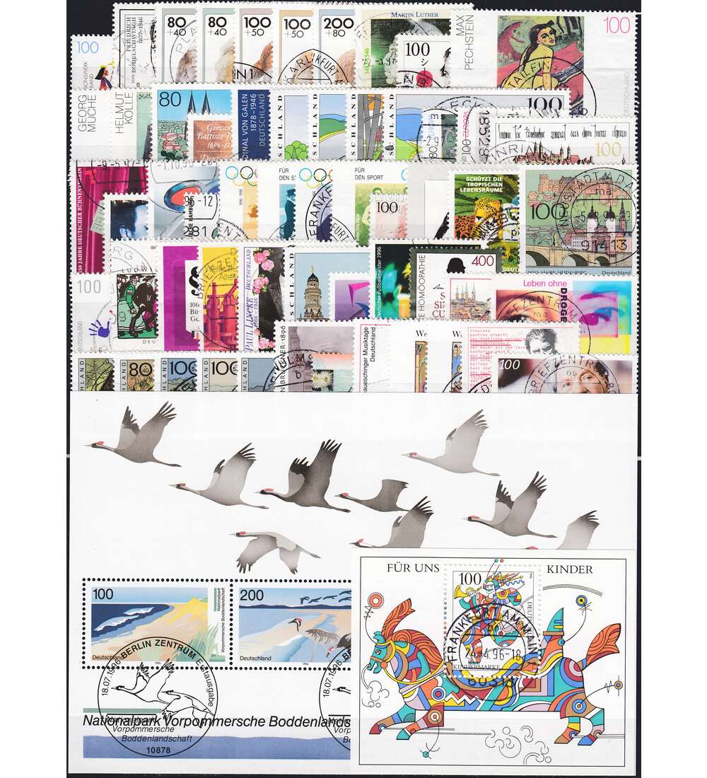 BRD Bund  Jahrgang 1996 gestempelt Bund&nbsp;komplett