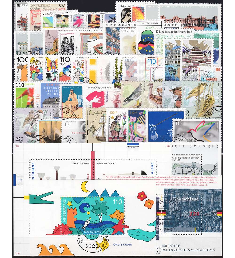 BRD Bund  Jahrgang 1998 gestempelt Bund&nbsp;komplett