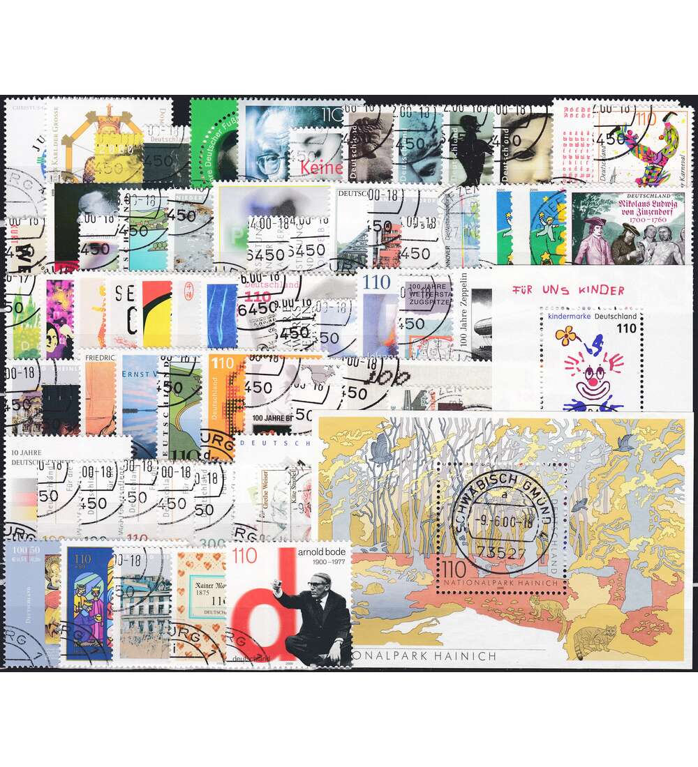 BRD Bund  Jahrgang 2000 gestempelt Bund&nbsp;komplett