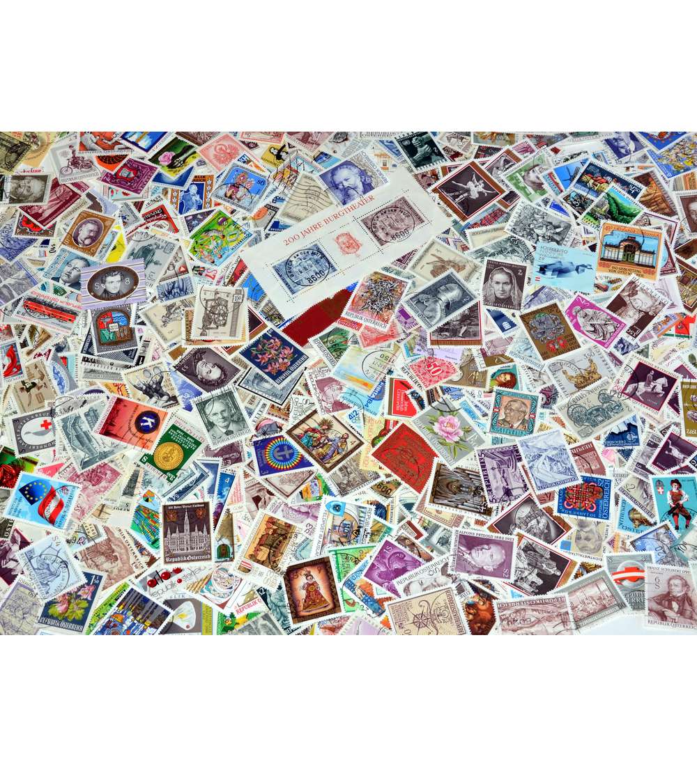 sterreich -Schilling-Werte 1000 verschiedene gestempelt