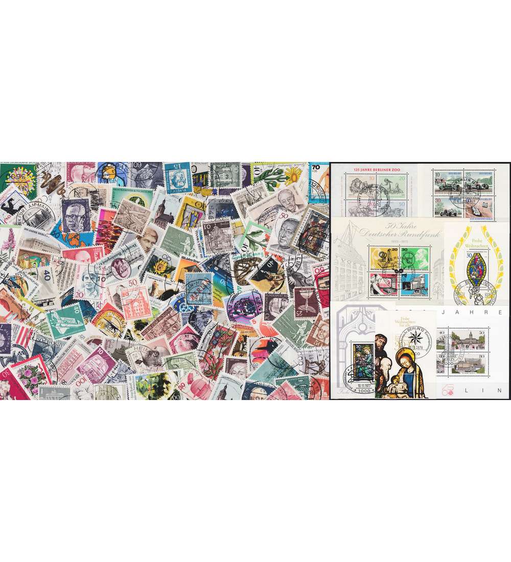 Berlin Superkollektion gestempelt mit Block 2-8