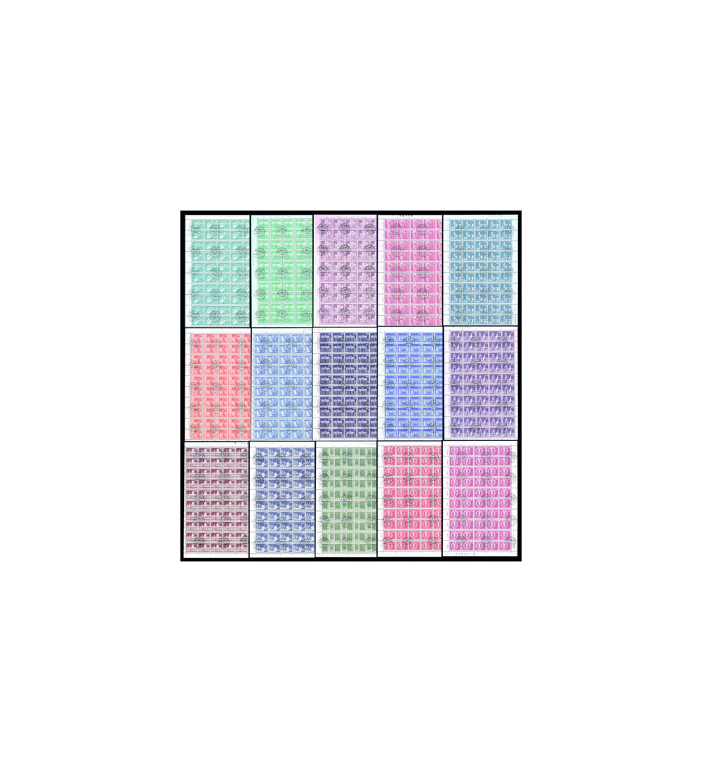 DDR Groe Bauten gestempelter Bogensatz