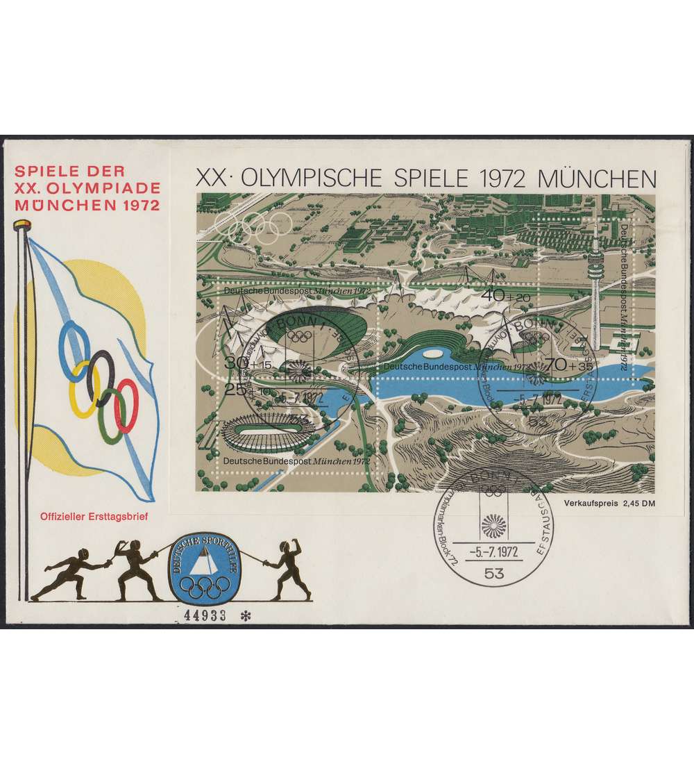 BRD Block 7 FDC Ersttagsbrief