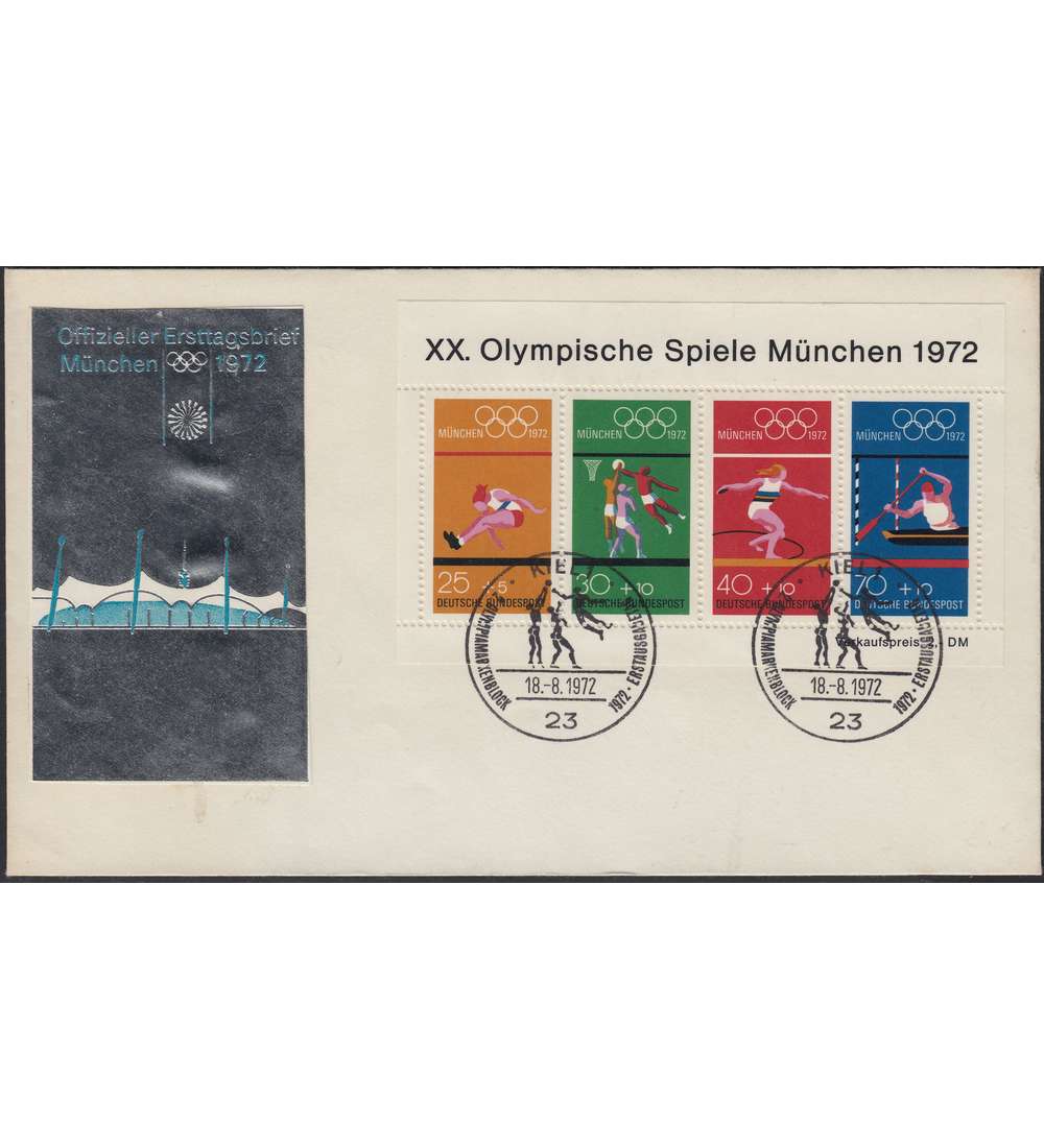BRD Block 8 FDC Ersttagsbrief Kiel