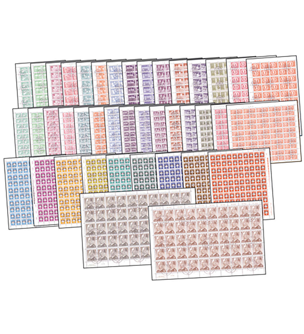 DDR Komplett-Bogen gestempelt in Bogenmappe