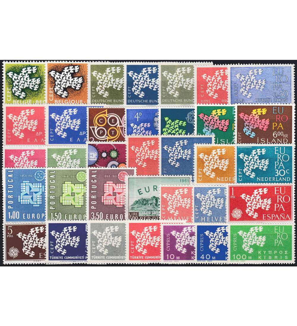 Europa CEPT 1961 postfrisch komplett mit 35 Marken
