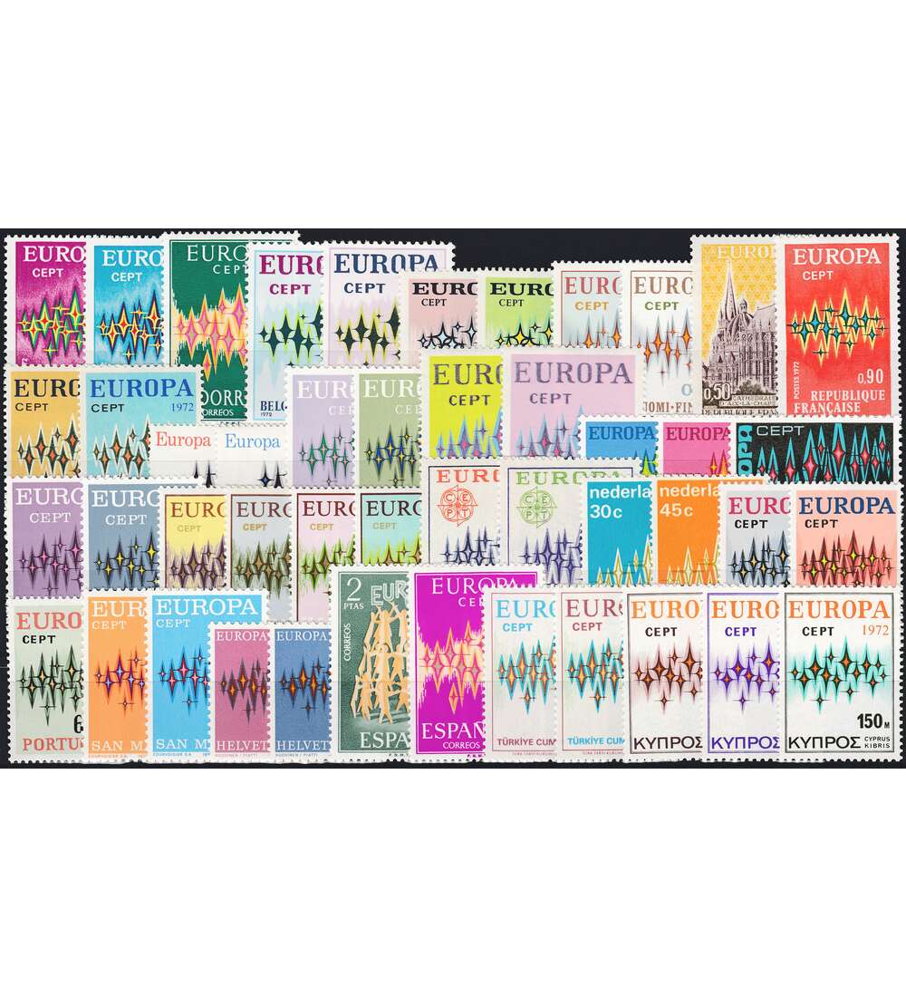 Europa CEPT 1972 postfrisch komplett mit 46 Marken