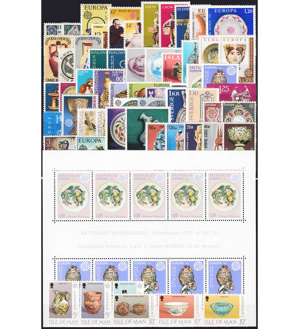 Europa CEPT 1976 postfrisch komplett 58 Marken + 1 Block