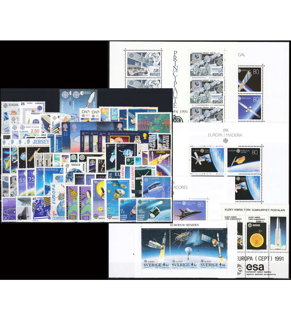 Europa CEPT 1991 postfrisch komplett 80 Marken + 5 Blcke