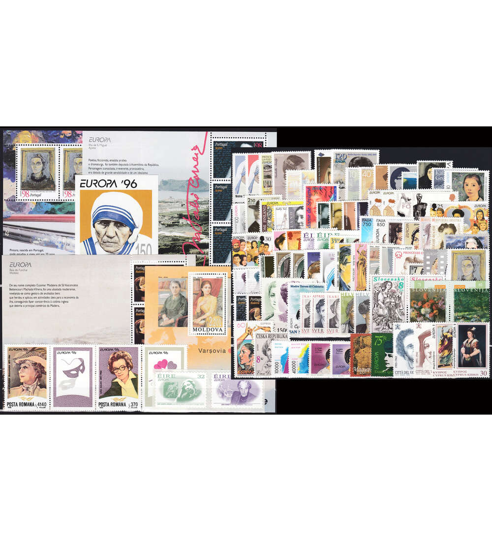 Europa CEPT 1996 postfrisch ohne Kroatische Post Mostar 92 Marken + 5 Blcke