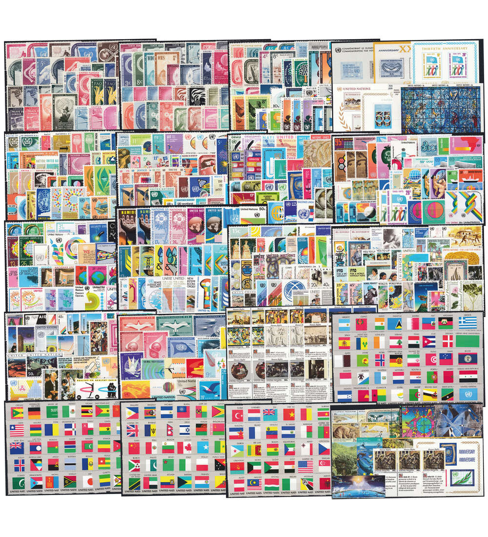 UNO New York 1951-1993 postfrisch ** mit Bl. 2-8 plus Aero