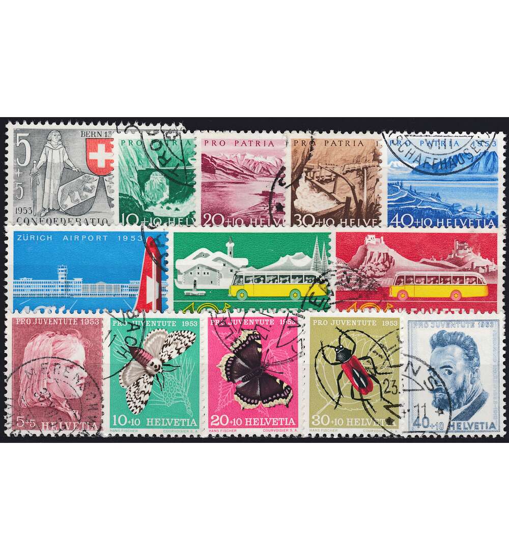 Schweiz 1953 gestempelt Nr. 580-592