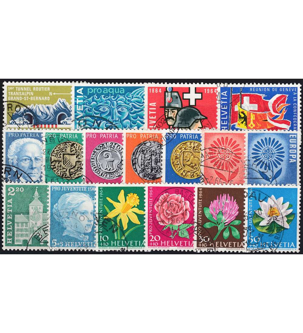 Schweiz 1964 gestempelt Nr. 791-807