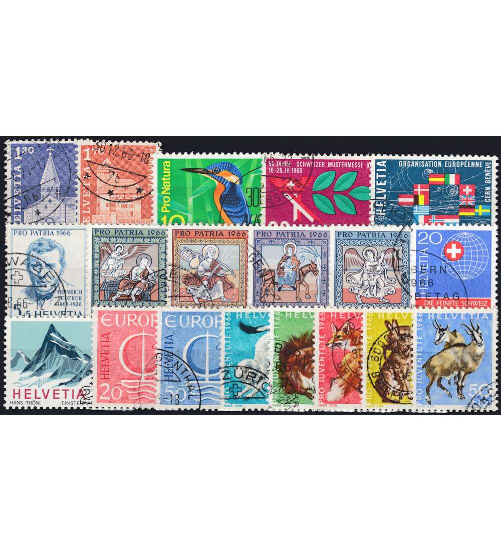 Schweiz 1966 gestempelt Nr. 831-849
