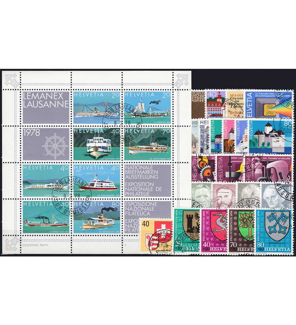 Schweiz 1978 gestempelt Nr. 1116-1145 Block 23