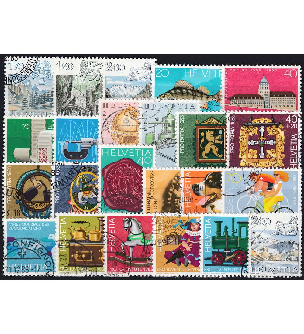 Schweiz 1983 gestempelt Nr. 1242-1264