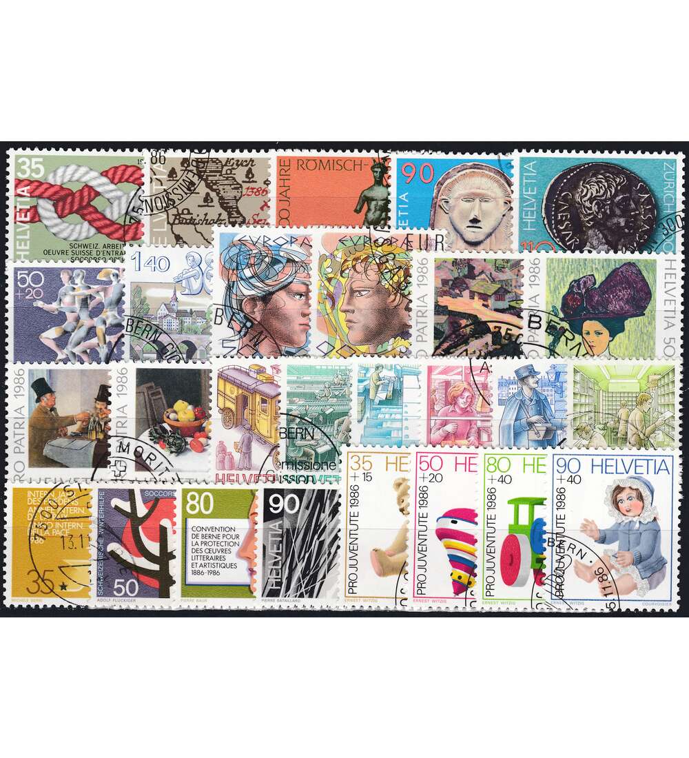 Schweiz 1986 gestempelt Nr. 1308-1334