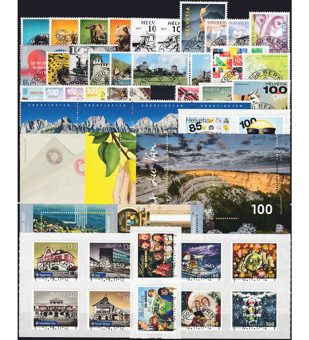 Schweiz 2017 gestempelt Nr. 2476-2525 Block 64-67