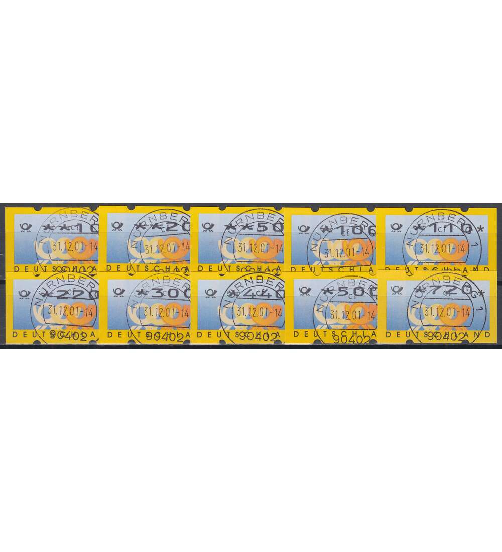 BRD Bund  ATM3.3 VS2 gestempelt      10/20/50/100/110/220/300/440/  500/720 Posth.+Wertz. mager