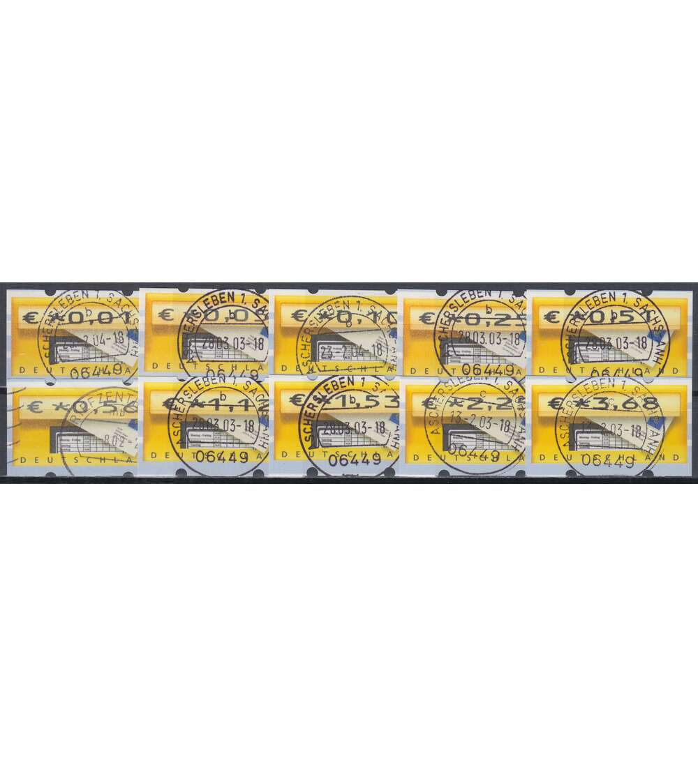 BRD Bund  ATM5.1 VS1 gestempelt      001/005/010/025/051/056/112/   153/225/368 Cent