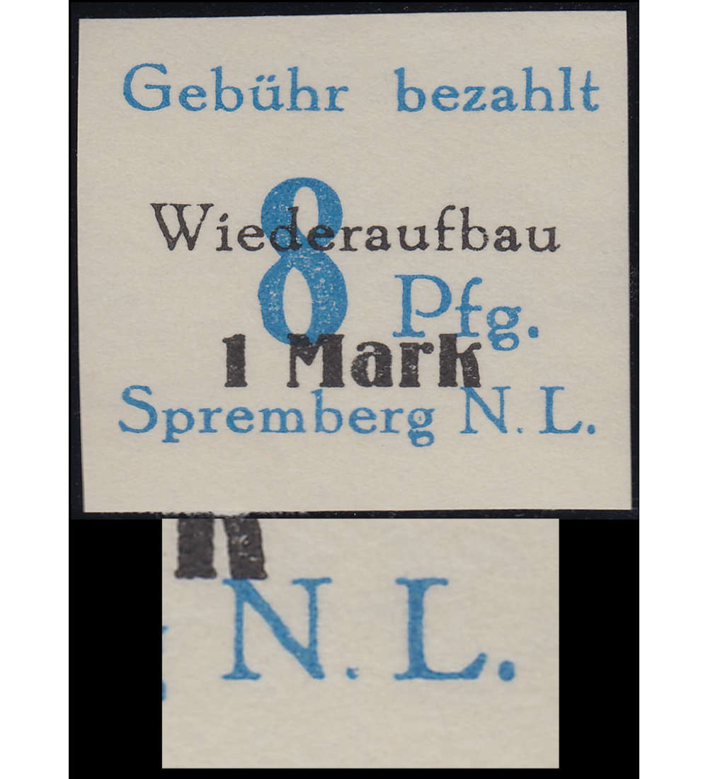 DeutscheLokalausgabe Spremberg  Nr. 21B VIII postfrisch**  Plattenfehler