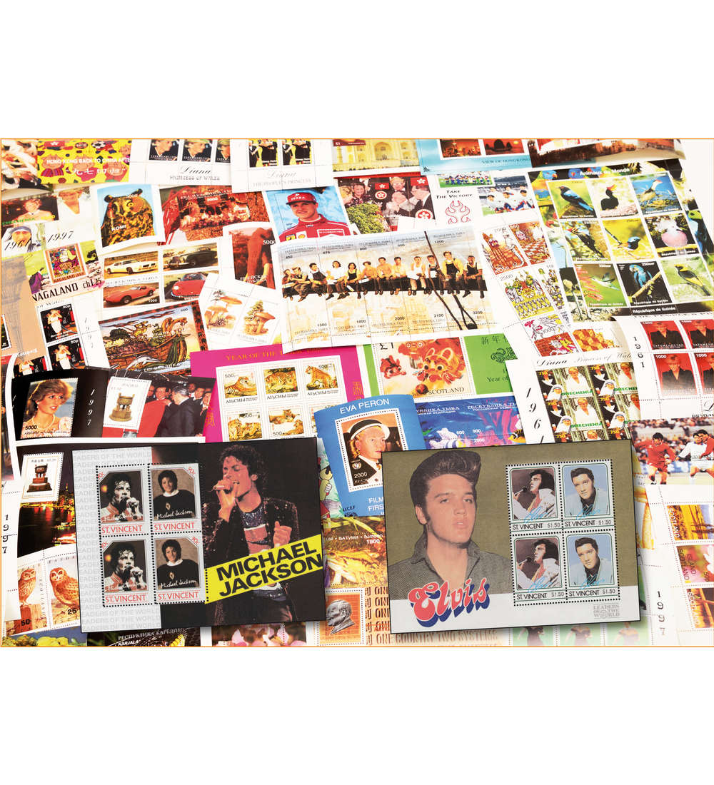 111 Super-Motiv-Blocks mit Elvis Presley und Michael Jackson