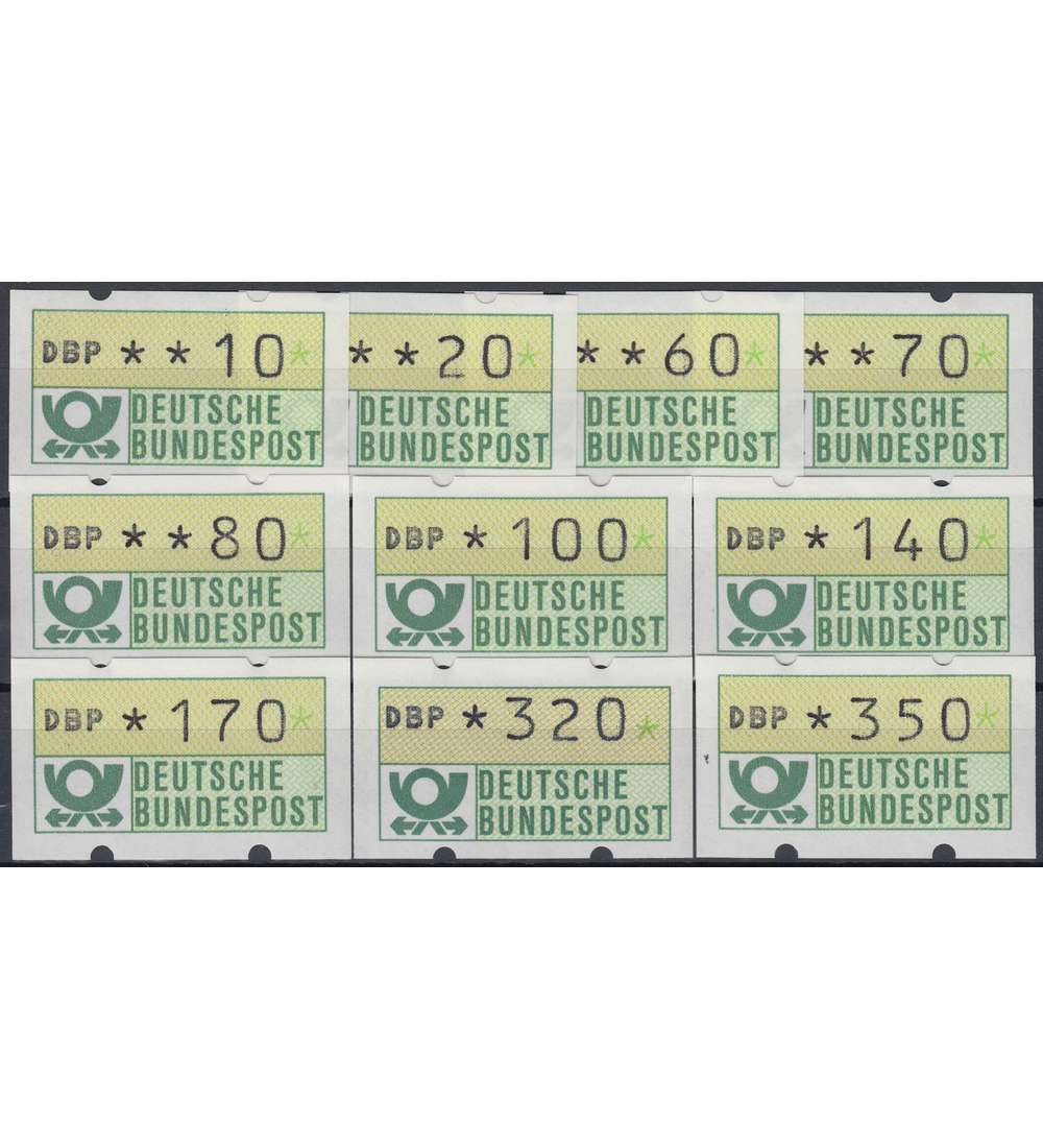 BRD Bund  ATM 1.2 hu TS4 postfrisch **  10/20/60/70/80/100/140/170/    320/350 Pfg.