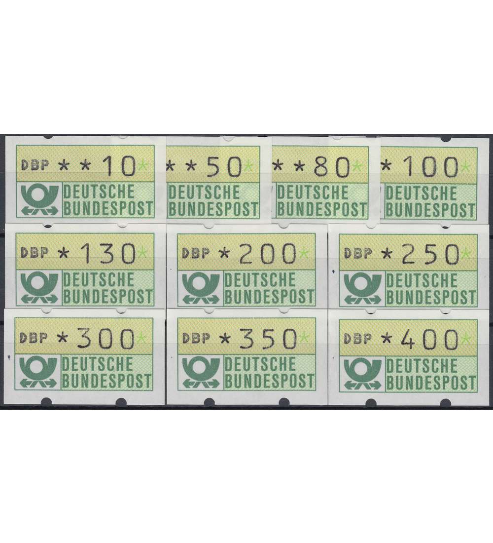 BRD Bund  ATM 1.2 hu TS7 postfrisch **  10/50/80/100/130/200/250/300/  350/400 Pfg.