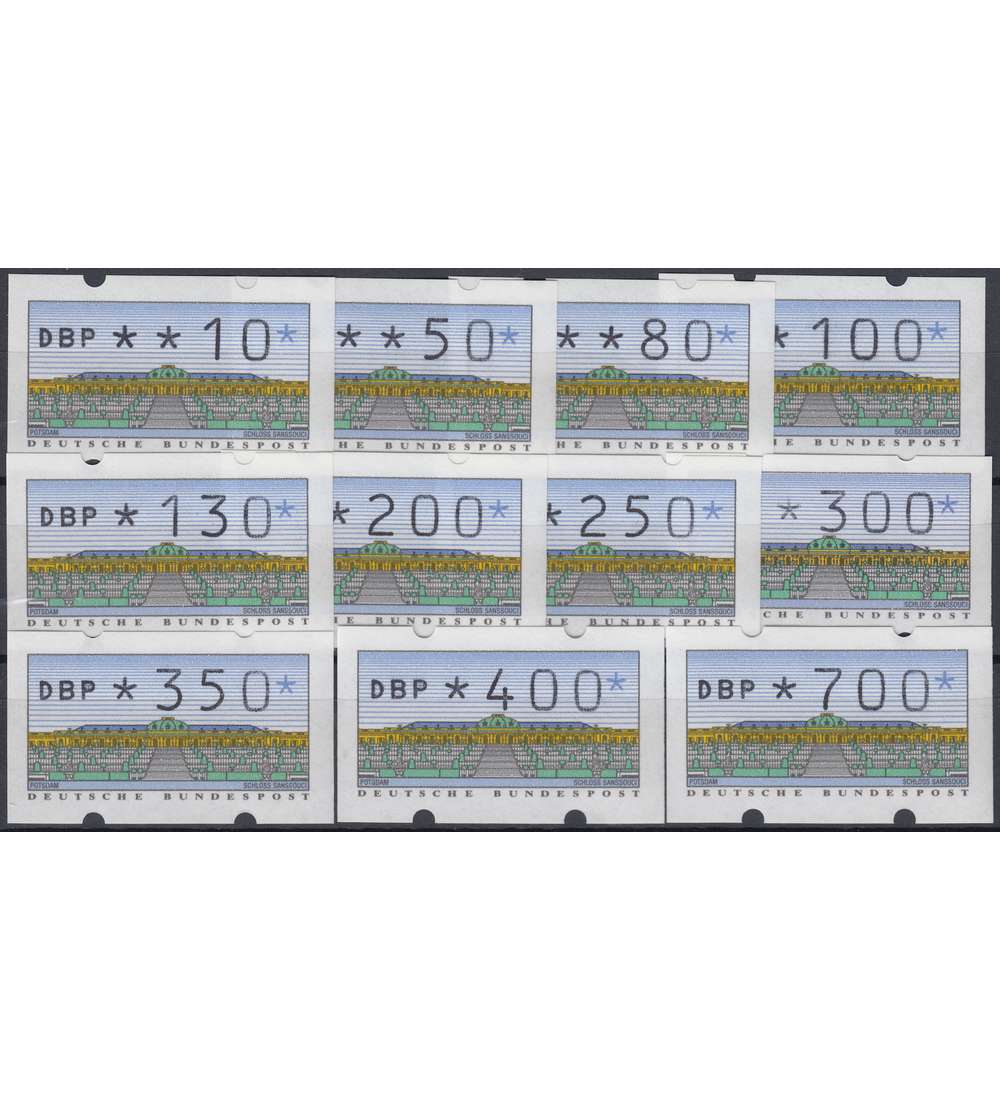 BRD Bund  ATM2.1.1 TS2 postfrisch **  10/50/80/100/130/200/250/300/  350/400/700 Pfg. DBP normal