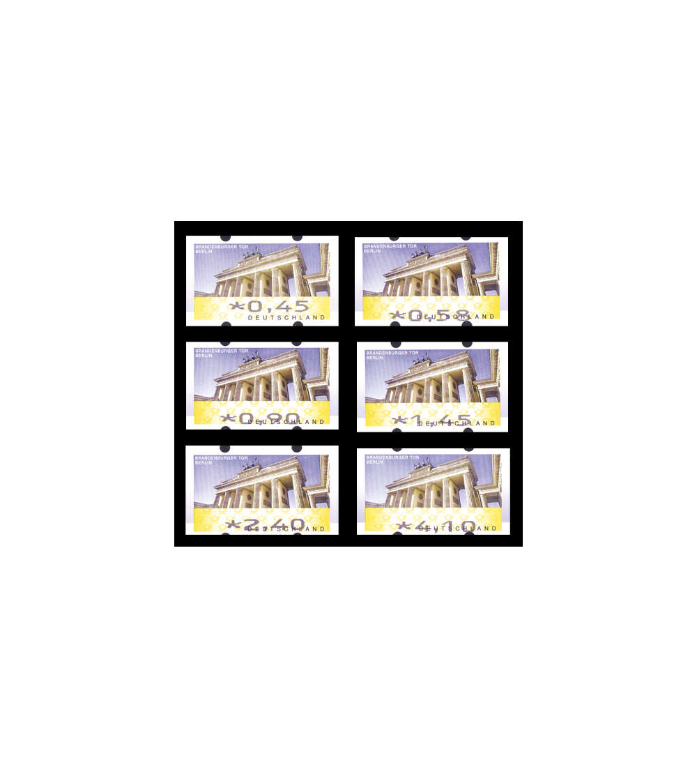 BRD Bund  ATM6 TS3 postfrisch ** 045/058/090/145/240/410 Cent Brandenburger Tor