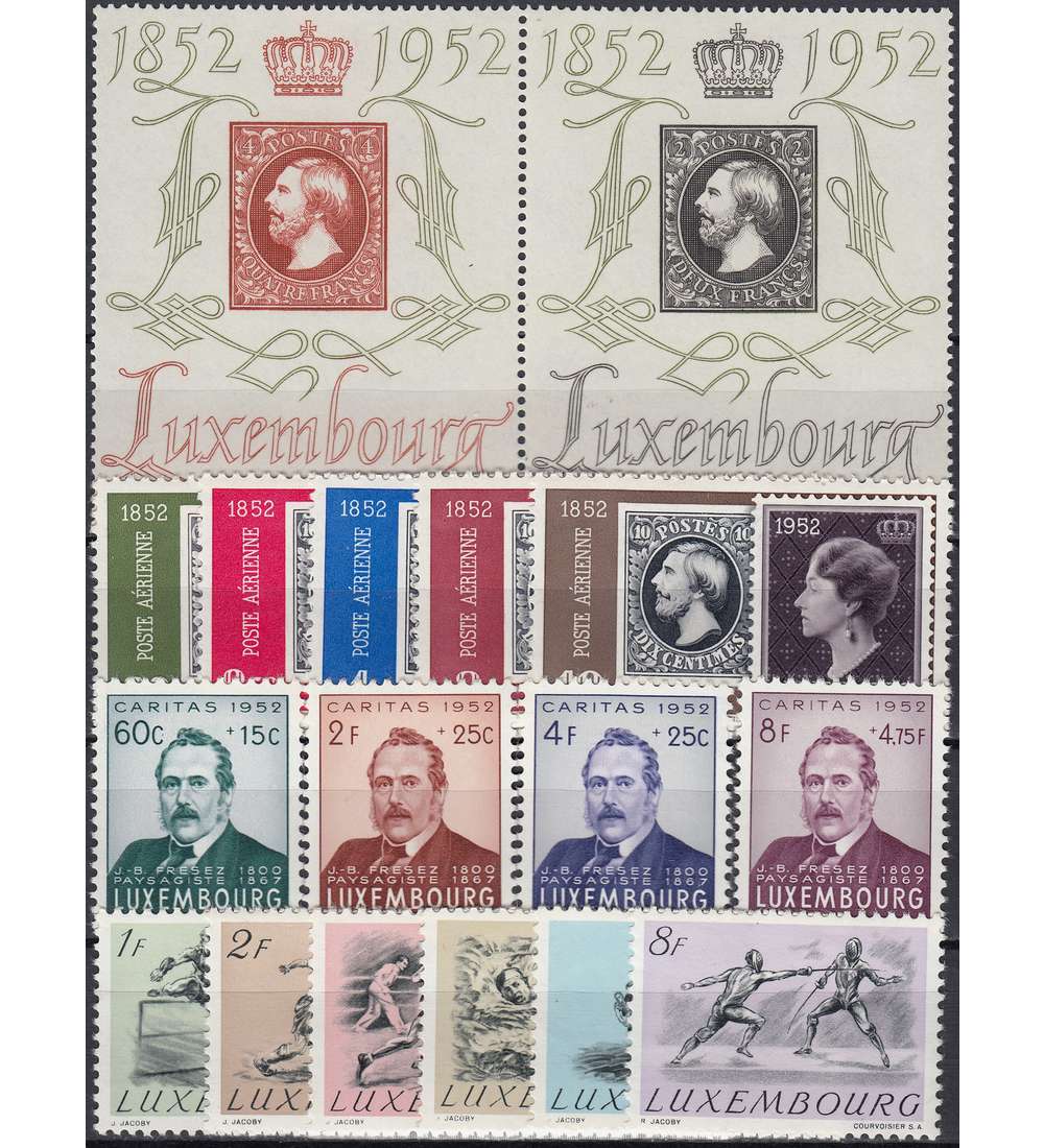Luxemburg 1952 postfrisch      Nr. 488-504