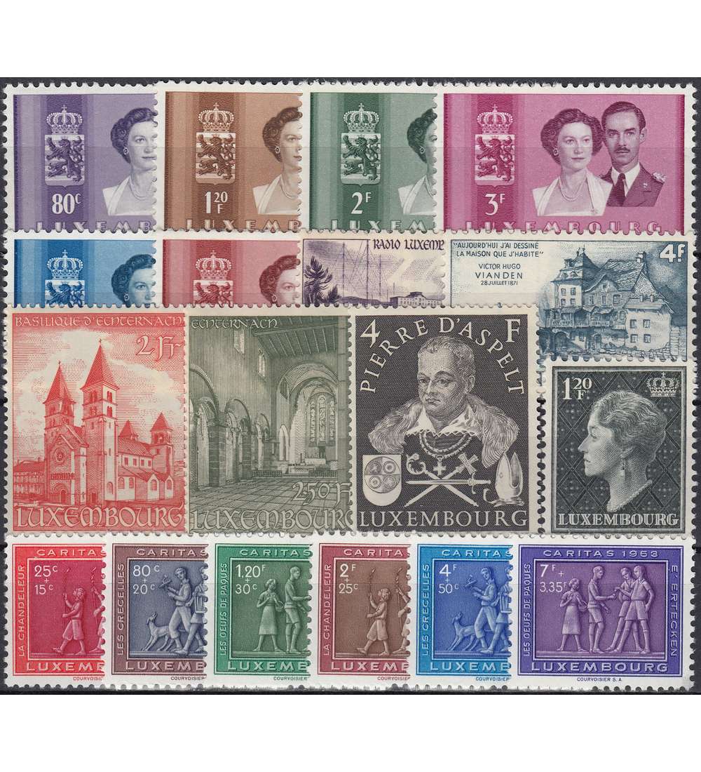 Luxemburg 1953 postfrisch      Nr. 505-522