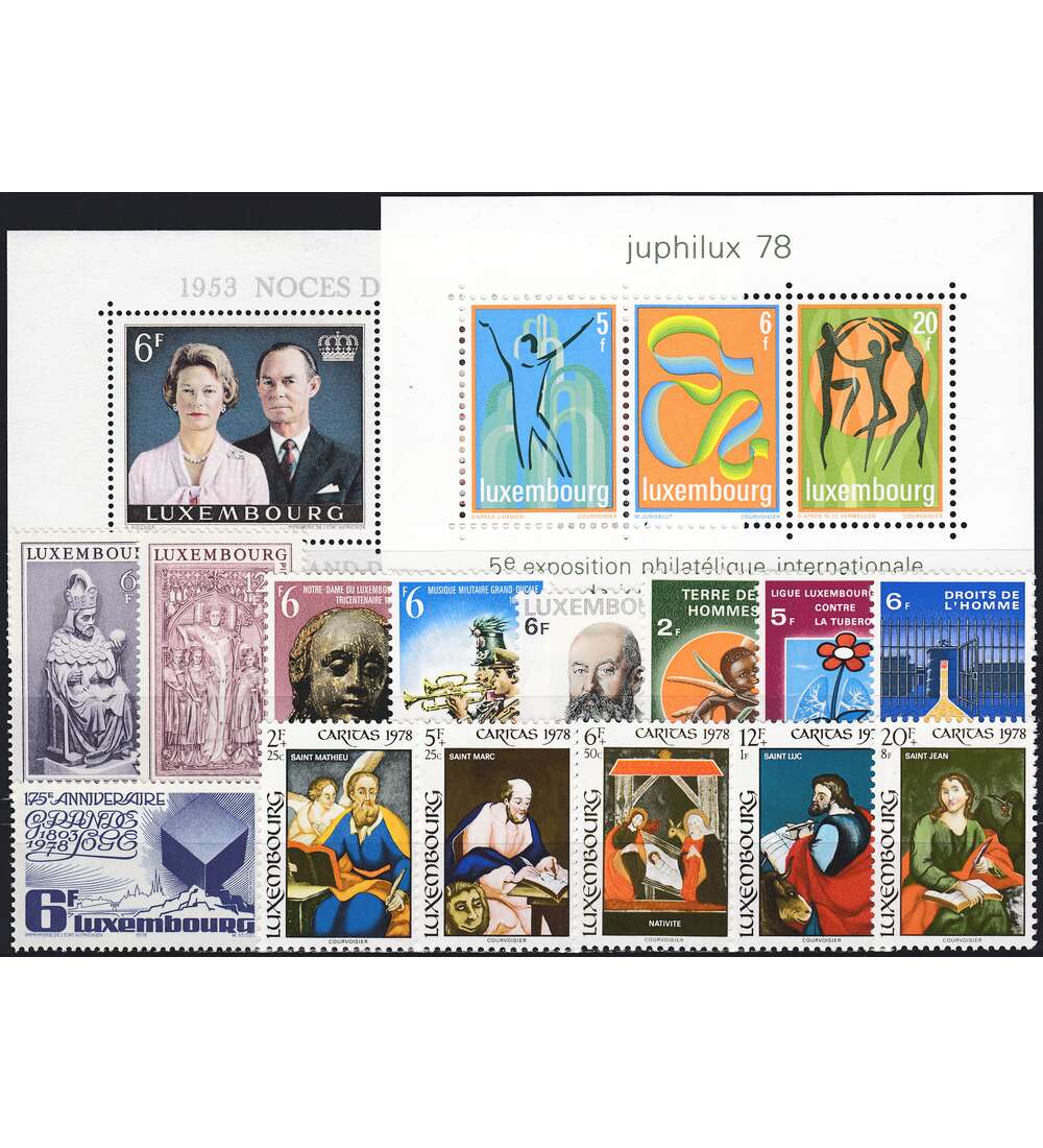Luxemburg 1978 postfrisch      Nr. 962-980 Block 11-12
