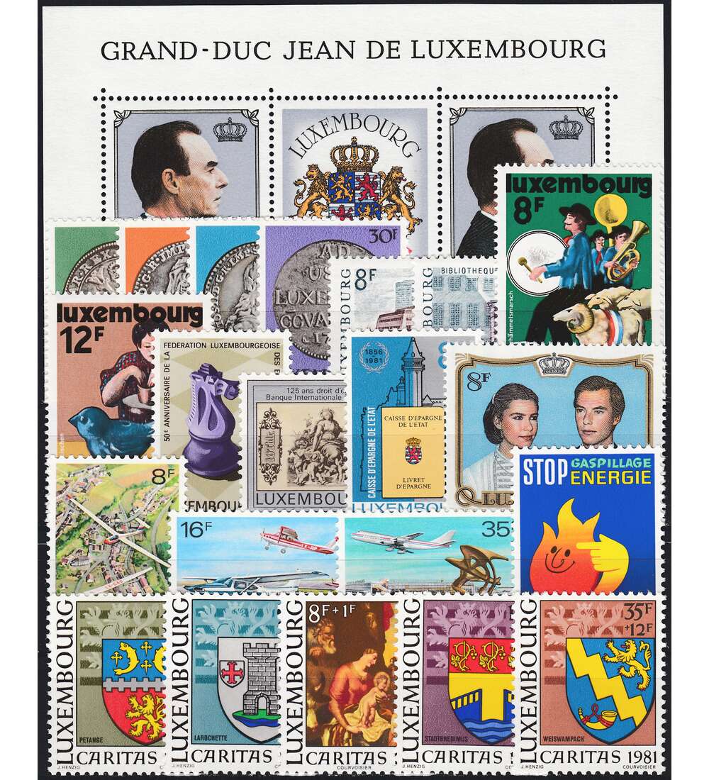 Luxemburg 1981 postfrisch      Nr. 1022-1045 Block 13